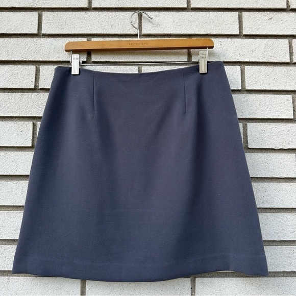 LOFT Dove Grey Ruffle Stretch Lined Pencil Skirt - Picture 4 of 12